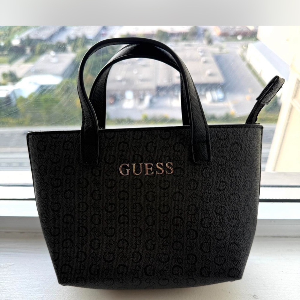 GUESS Grey & Black Mini Tote